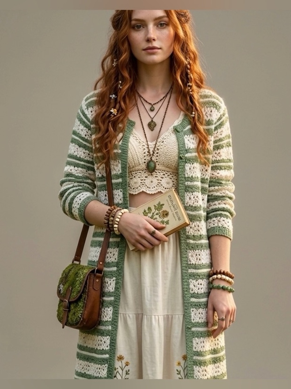Cato multicolor sweaters cardigan green/white embroidered size XL y2k streetwe